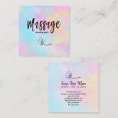 *~*マッサージセラピストマッサージセラピーフローラ スクエア名刺 (正面/裏面)
