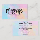 *~*マッサージセラピストマッサージセラピー抽象芸術 名刺 (正面/裏面)