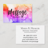 **マッサージセラピストマッサージセラピー水彩 名刺 (正面/裏面)