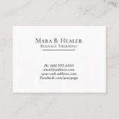 **マッサージセラピストマッサージセラピー水彩 名刺 (裏面)