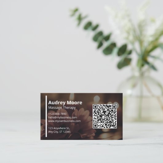 マッサージセラピストマッサージセラピー霊気 名刺 (スタンド正面)