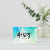 **マッサージセラピストマッサージセラピー-水彩 名刺 (スタンド正面)