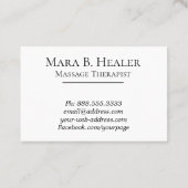 **マッサージセラピストマッサージセラピー-水彩 名刺 (裏面)