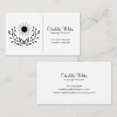 マッサージセラピストムーンアンドローレル 名刺 (正面/裏面)