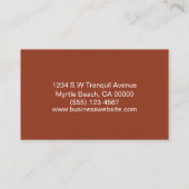 マッサージセラピストモダンゼンストーンズ美しいスパ 名刺 (裏面)