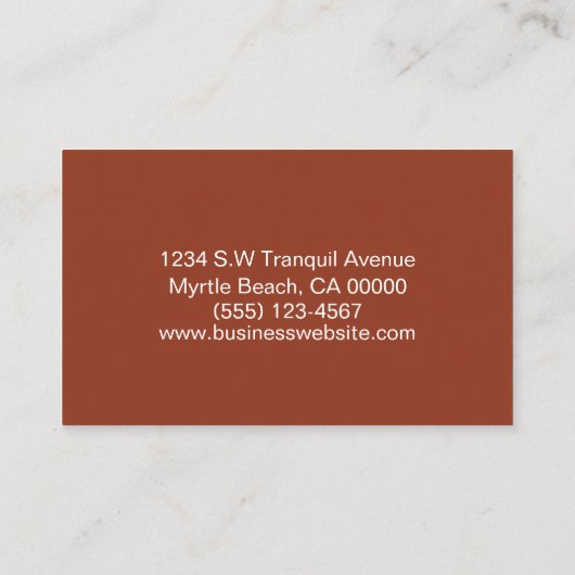 マッサージセラピストモダンゼンストーンズ美しいスパ 名刺 (裏面)