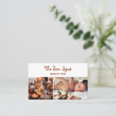 マッサージセラピストモダンゼンストーンズ美しいスパ 名刺 (スタンド正面)