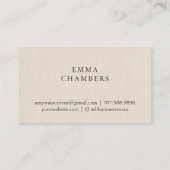 マッサージセラピストモダンロータスポーズ 名刺 (裏面)