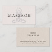 マッサージセラピストモダンロータスポーズ 名刺 (正面/裏面)