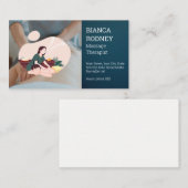 マッサージセラピストロゴ | 健康と健康 名刺 (正面/裏面)