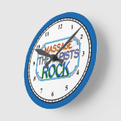 マッサージセラピストロック ラウンド壁時計 (傾斜)