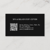 マッサージセラピスト体ヒーリングカイロプラクター 名刺 (裏面)