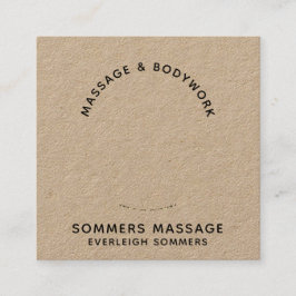 マッサージセラピスト体ワークメンディヘンナクラフトスクー スクエア名刺