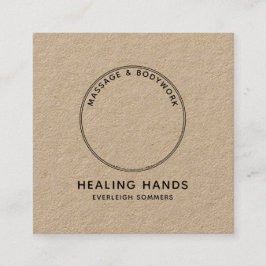 マッサージセラピスト体ワークメンディヘンナクラフト スクエア名刺