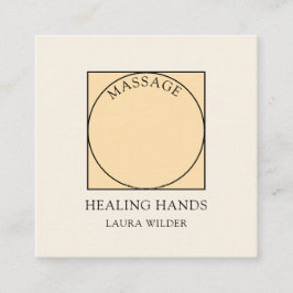 マッサージセラピスト体ワークメンディヘンナスクエアブ スクエア名刺