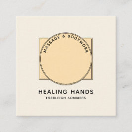 マッサージセラピスト体ワークメンディヘンナスクエアブ スクエア名刺