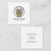 マッサージセラピスト体ワークメンディヘンナスクエア スクエア名刺 (正面/裏面)