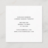 マッサージセラピスト体ワークメンディヘンナスクエア スクエア名刺 (裏面)