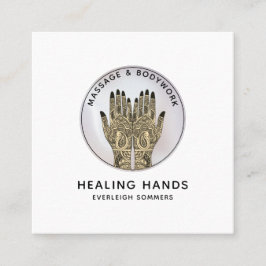 マッサージセラピスト体ワークメンディヘンナスクエア スクエア名刺