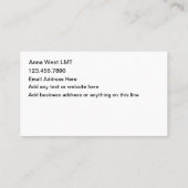 マッサージセラピスト名刺ホットストーン 名刺 (裏面)