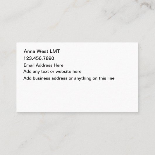 マッサージセラピスト名刺ホットストーン 名刺 (裏面)