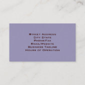 マッサージセラピスト名刺 名刺 (裏面)