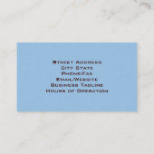 マッサージセラピスト名刺 名刺 (裏面)