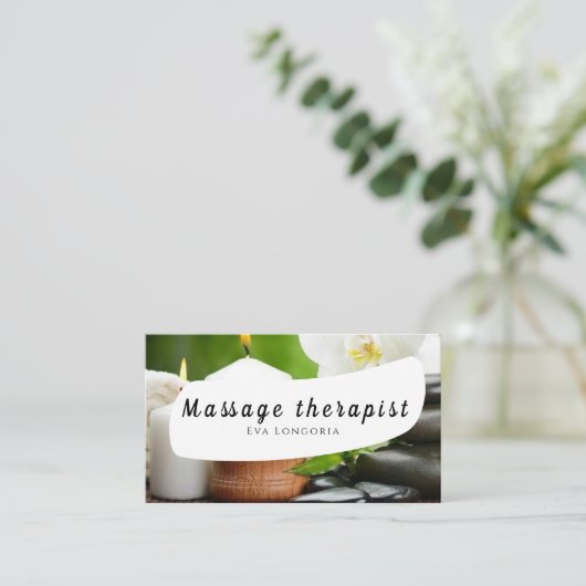 マッサージセラピスト名刺 名刺 (スタンド正面)