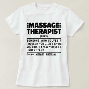 マッサージセラピスト名詞認定マッサージ師の従業員 Tシャツ