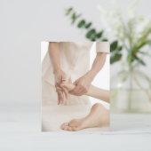 マッサージセラピスト施用足マッサージ2 ポストカード (スタンド正面)