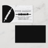マッサージセラピスト木材セラピーツール 名刺 (正面/裏面)