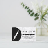 マッサージセラピスト木材セラピーツール 名刺 (スタンド正面)
