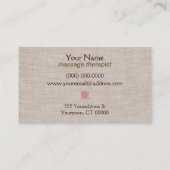 マッサージセラピスト熱い岩 名刺 (裏面)