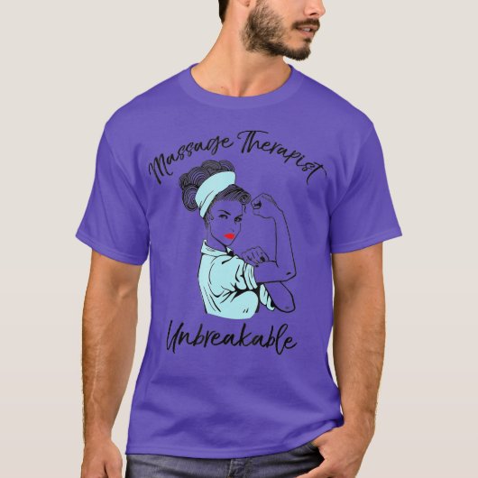 マッサージセラピスト破壊不能マッサージセラピー Tシャツ (正面)