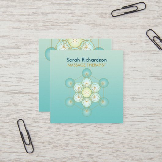マッサージセラピスト編集可能名刺 スクエア名刺 (正面/裏面インサイチュ)