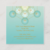 マッサージセラピスト編集可能名刺 スクエア名刺 (裏面)