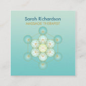 マッサージセラピスト編集可能名刺 スクエア名刺 (正面)