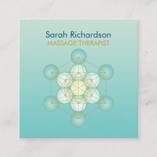 マッサージセラピスト編集可能名刺 スクエア名刺 (正面)