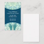 マッサージセラピスト美しい名刺デザイン 名刺 (正面/裏面)