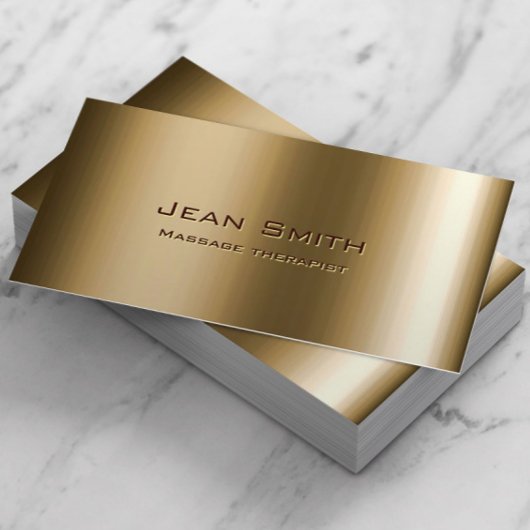 マッサージセラピスト金属青銅 名刺