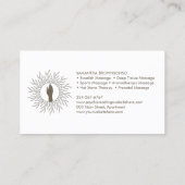 マッサージセラピスト エネルギー ヒーリング 名刺 (裏面)