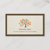 マッサージセラピスト-エレガント旋回ツお洒落リー 名刺 (裏面)