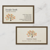 マッサージセラピスト-エレガント旋回ツお洒落リー 名刺 (正面/裏面)