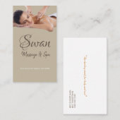 マッサージセラピスト、クリニック、ウェルネスビジネスカード 名刺 (正面/裏面)