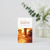 マッサージセラピスト、クリニック、ウェルネスビジネスカード 名刺 (スタンド正面)