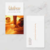 マッサージセラピスト、クリニック、ウェルネスビジネスカード 名刺 (正面/裏面)
