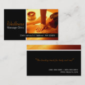 マッサージセラピスト、クリニック、ウェルネスビジネスカード 名刺 (正面/裏面)