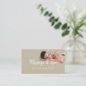 マッサージセラピスト、クリニック、ウェルネスビジネスカード 名刺 (スタンド正面)