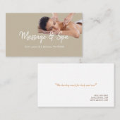 マッサージセラピスト、クリニック、ウェルネスビジネスカード 名刺 (正面/裏面)