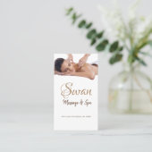 マッサージセラピスト、クリニック、ウェルネスビジネスカード 名刺 (スタンド正面)